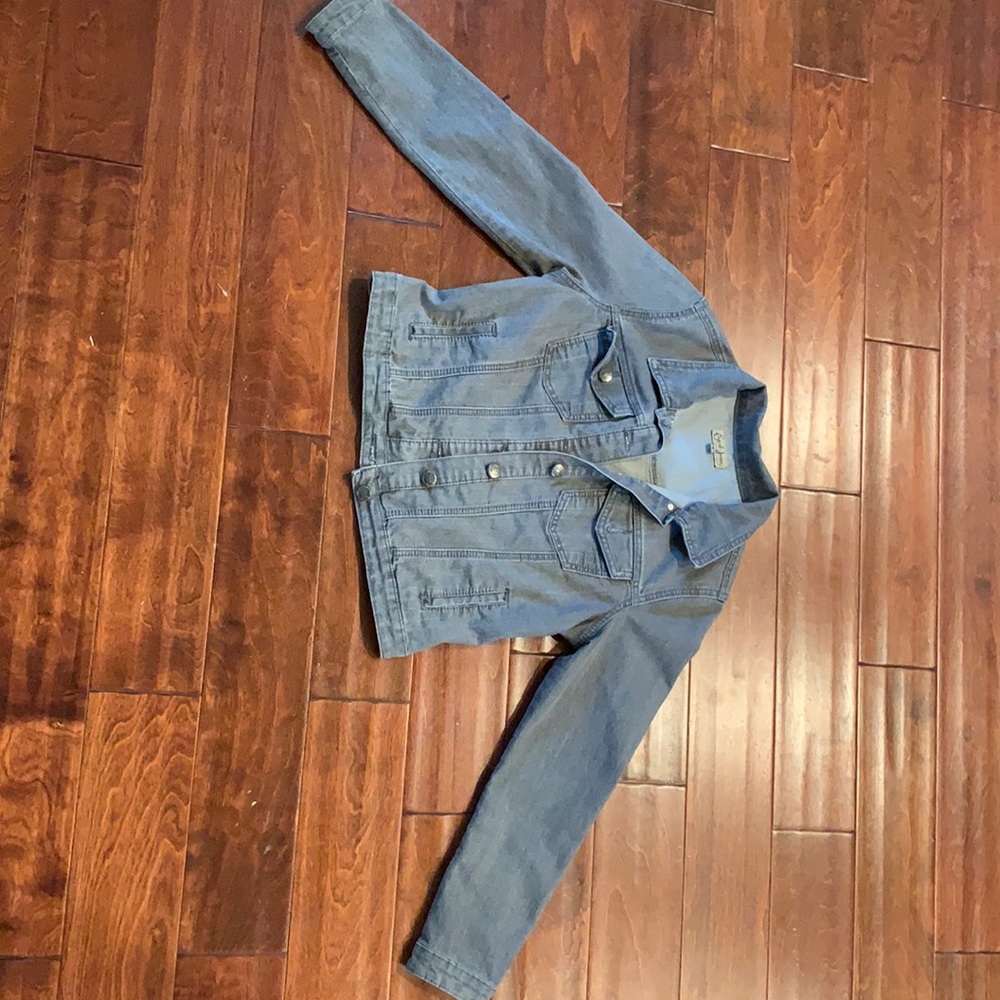 grey denim jacket in size medium